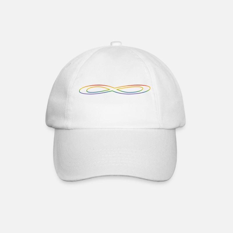 Regenbogen Unendlichkeit - Baseballkappe - Weiß/Weiß