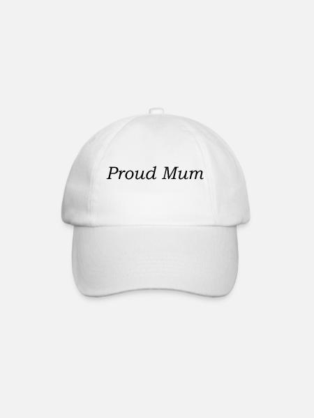 Proud Mum - Baseballkappe - Weiß/Weiß