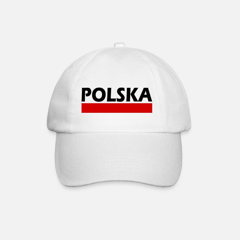 Polen - Baseballkappe - Weiß/Weiß