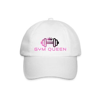 GYM QUEEN - Gym Motivation and Fitness Designs - Baseball Cap - white/white - Front