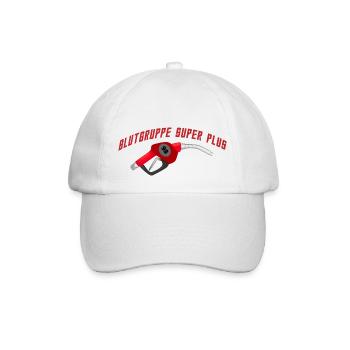 Blutgruppe Super Plus - Baseballkappe - Weiß/Weiß - Vorne