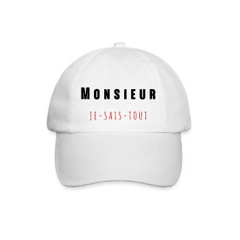 Monsieur je sais tout - Casquette classique - blanc/blanc - Devant