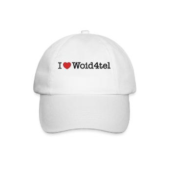 i love woid4tel - ich liebe das Waldviertel - Baseballkappe - Weiß/Weiß - Vorne