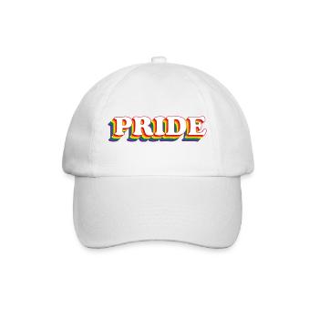 PRIDE with rainbow colors LGBT - Baseball Cap - white/white - Front