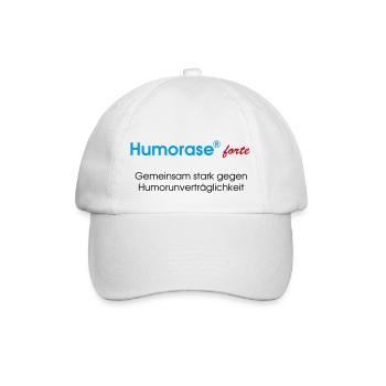 "Humorase forte" - Spassmedikament - Baseballkappe - Weiß/Weiß - Vorne