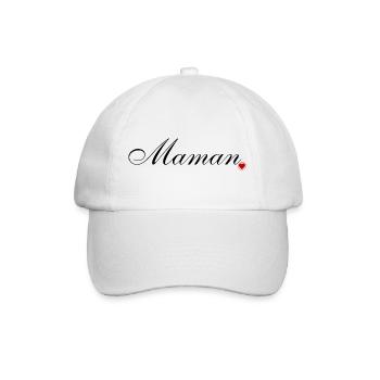 Maman et coeur. Amour pour maman - Casquette classique - blanc/blanc - Devant