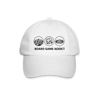 Boardgame Chess Backgammon Game Night - Baseball Cap - white/white - Front