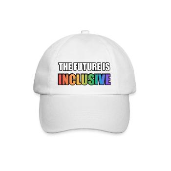 Die Zukunft ist inklusiv LGBT Pride Regenbogen - Baseballkappe - Weiß/Weiß - Vorne
