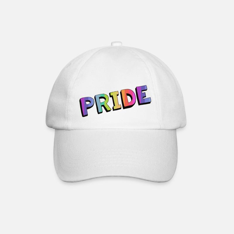 LGBTQ+ PRIDE SCHRIFTZUG - Baseballkappe - Weiß/Weiß