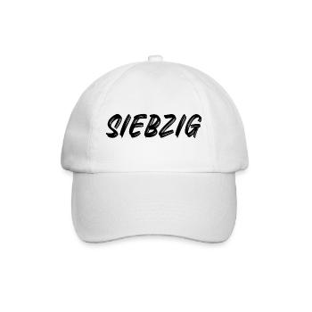 70 - Siebzig - 70. Geburtstag - Baseballkappe - Weiß/Weiß - Vorne