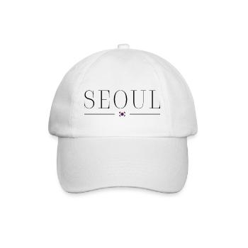 Ich liebe Seoul - Baseballkappe - Weiß/Weiß - Vorne