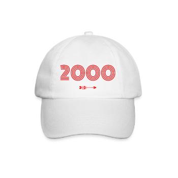 Jahrgang 2000 - Baseballkappe - Weiß/Weiß - Vorne