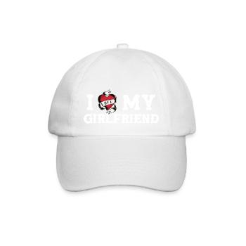 I Love My Girlfriend I Heart My Girlfriend - Baseball Cap - white/white - Front