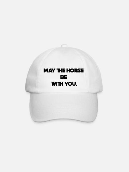 May The Horse be with You - Baseball Cap - white/white