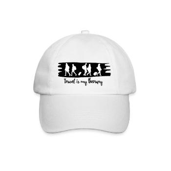Travel is my therapy - Casquette classique - blanc/blanc - Devant