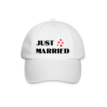 ICH HABE GERADE GEHEIRATET. Junggesellinnenabschied. HEILIGER VALENTINSTAG. PAAR. LIEBE - Baseballkappe - Weiß/Weiß - Vorne
