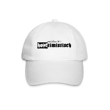 meistens bi i hopftimistisch - meistens bin ich - Baseballkappe - Weiß/Weiß - Vorne