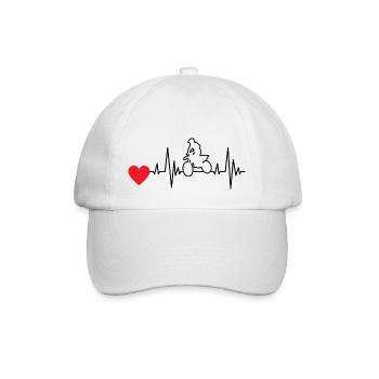 Motorcycle Motorcyclist Motorcross Motorcycle Fan - Baseball Cap - white/white - Front