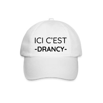 Ici c'est Drancy (noir) - Casquette classique - blanc/blanc - Devant