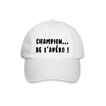 Champion de l’apéro - Casquette classique - blanc/blanc - Devant
