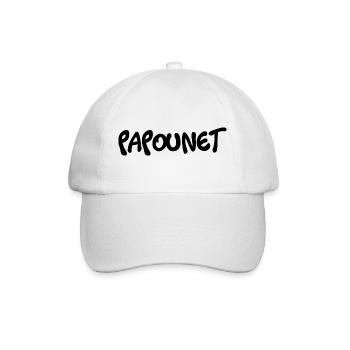 PAPOUNET. PAPA. FÊTE DES PÈRES. BONNE FÊTE PAPA - Casquette classique - blanc/blanc - Devant