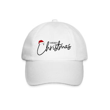 Merry Christmas - Baseballkappe - Weiß/Weiß - Vorne