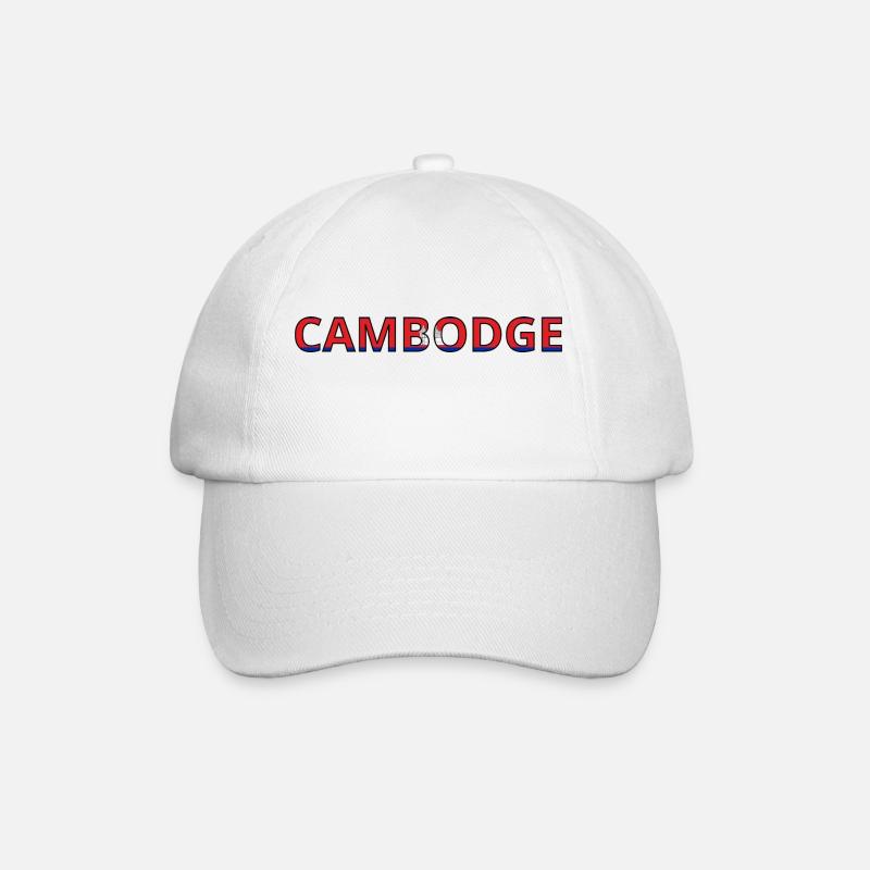 Drapeau Cambodge - Casquette classique - blanc/blanc