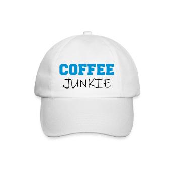Coffee Junkie Coffee Addictive Funny Office Saying - Baseball Cap - white/white - Front
