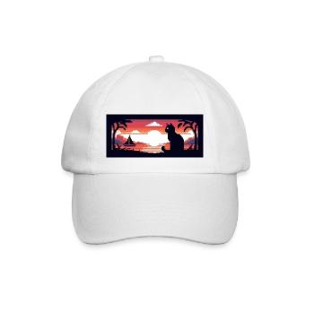 Chat au lac - Casquette classique - blanc/blanc - Devant