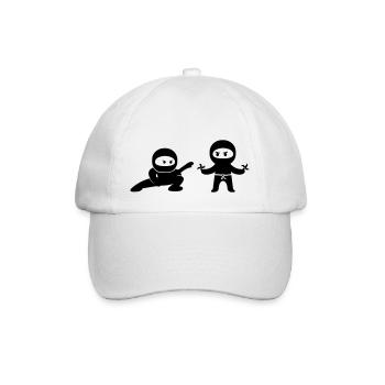 ninjas comic - Baseballkappe - Weiß/Weiß - Vorne