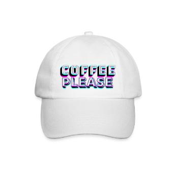 Coffee please - Baseballkappe - Weiß/Weiß - Vorne