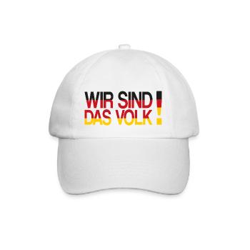Wir sind das Volk - Baseballkappe - Weiß/Weiß - Vorne
