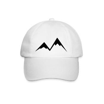 Einfache Berge - Baseballkappe - Weiß/Weiß - Vorne