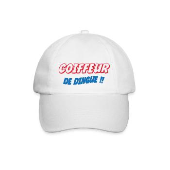 COIFFEUR de dingue !!! - Casquette classique - blanc/blanc - Devant