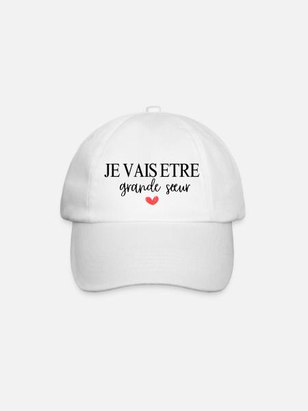 je vais etre grande sœur - Casquette classique - blanc/blanc