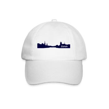 Zürich City Stadt Design - Alpha - Geschenkidee - Baseballkappe - Weiß/Weiß - Vorne