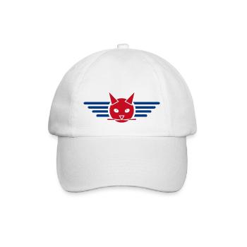 Conception créative de t-shirt Ailes de chat - Casquette classique - blanc/blanc - Devant