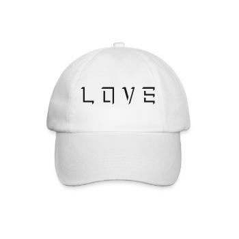 LIEBE - Baseballkappe - Weiß/Weiß - Vorne