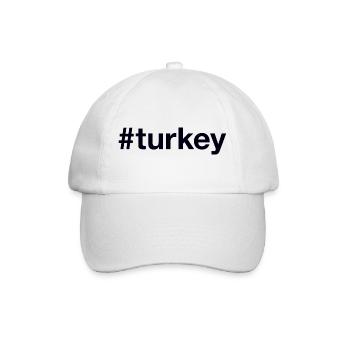 Türkei Turkey Hashtag - Baseball Cap - white/white - Front