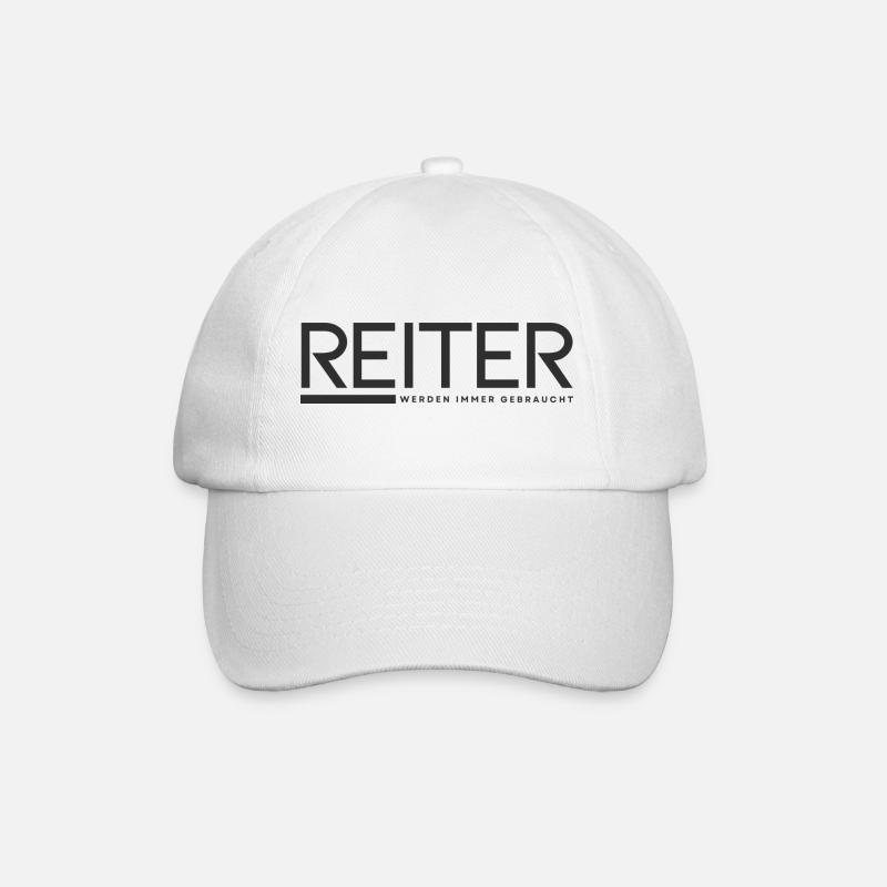 Reiter - werden immer gebraucht - Baseballkappe - Weiß/Weiß
