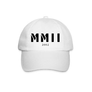 Chiffres romains année de naissance Fabriqué en 2002 - Casquette classique - blanc/blanc - Devant