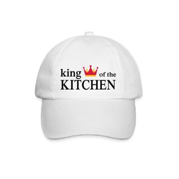 Funny cooking apron for men - Baseball Cap - white/white - Front