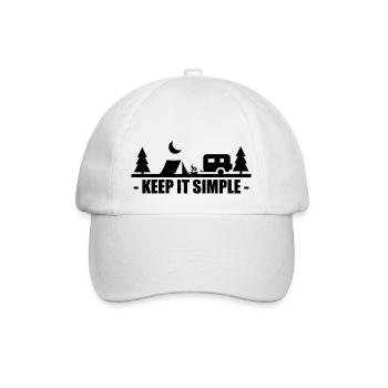 Camping camping-car caravane aventure - Casquette classique - blanc/blanc - Devant