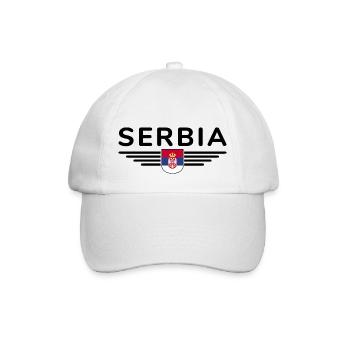 Design Serbie – Fierté et passion - Casquette classique - blanc/blanc - Devant