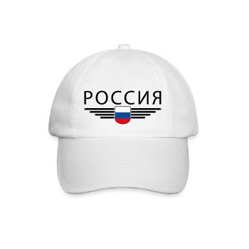Russland T-Shirt – Stolz und Tradition - Baseballkappe - Weiß/Weiß - Vorne