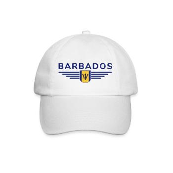 Barbados T-Shirt: Karibik-Feeling pur - Baseballkappe - Weiß/Weiß - Vorne