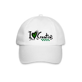 croatia hrvatska croatia hrv hr adria tourism sea - Baseball Cap - white/white - Front