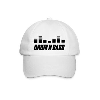 drum bass - Baseballkappe - Weiß/Weiß - Vorne