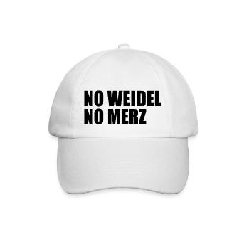 No weidel no merz - Baseballkappe - Weiß/Weiß - Vorne