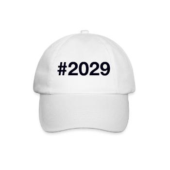 2029 Hashtag - Baseball Cap - white/white - Front